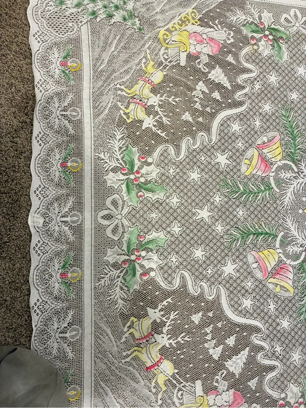 Vintage Lace Christmas Table Cloth 61